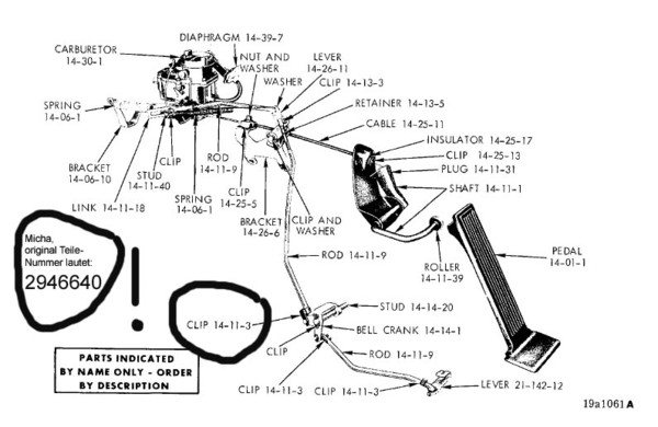 Kick-down linkage clip