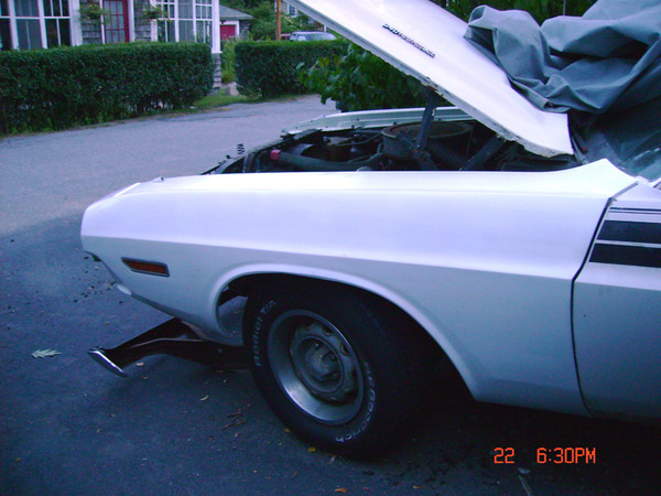 Removed and sandblasted the fenders, cut out rusted areas and welded in patch pieces.