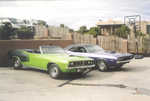 Cuda  and 74 Challenger april 2006  at the house