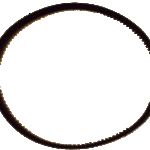 The old timing belt, in (dark) perspective. Note the smooth area to the right...