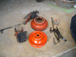 Pullies, brackets, Motor Mounts before