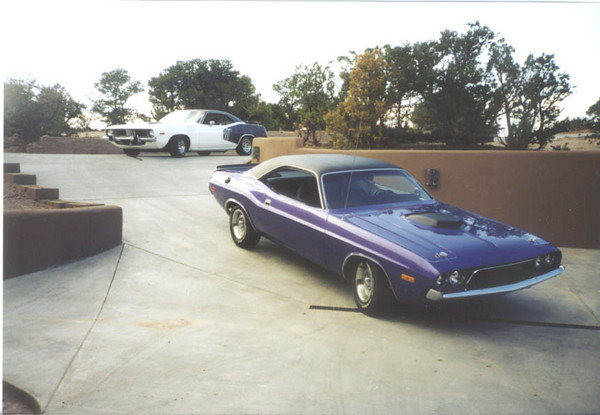 74 Cuda and 73 Challenger at house