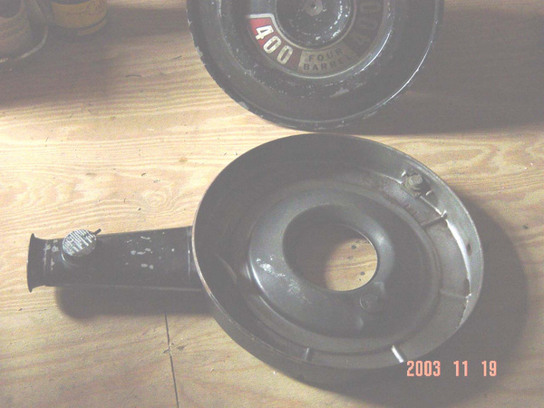 Air cleaner for 400 4-bbl, base; working air door