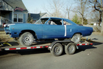 On the trailer returning home after a 2 year ordeal just to get painted.