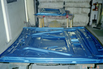 Completed Dupont B-5 blue on hood.