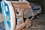 Drivers side rusted pieces removed for replacement.