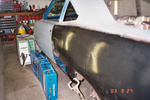 New drivers side quarter installed. Ready to tack weld.