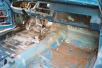 After removing rust from passenger floor pan it was determined that it needed partial replacement.
