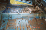 Passenger floor pan will need to be replaced up to bucket seat mounting brackets.