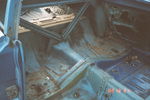 Backseat area with just light surface rust.