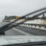 Snow (and wiper blade) An "action shot"