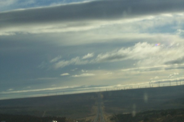 Long straight stretch of road