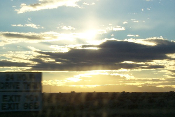 Sunset approaching Colorado Springs
