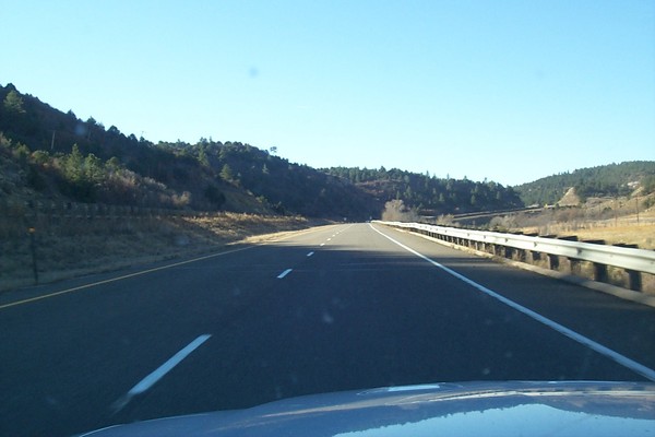 prettiest part of the drive. Almost out of Colorado