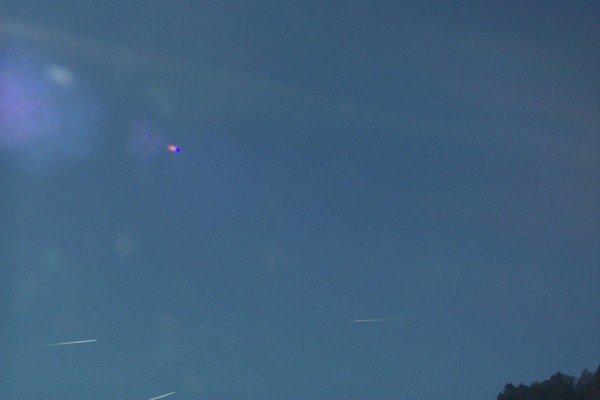 clear sky at last. Three planes going somewhere