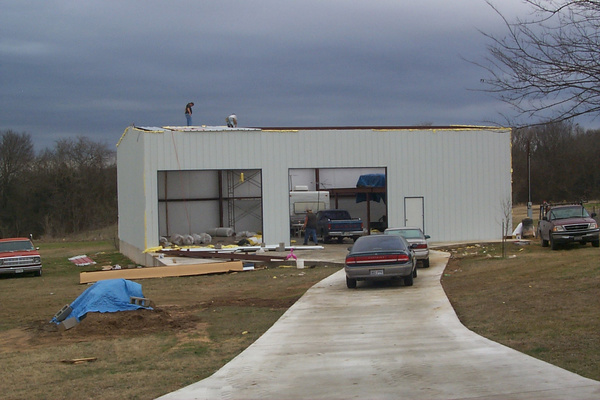 A shot from the end of the 175' driveway