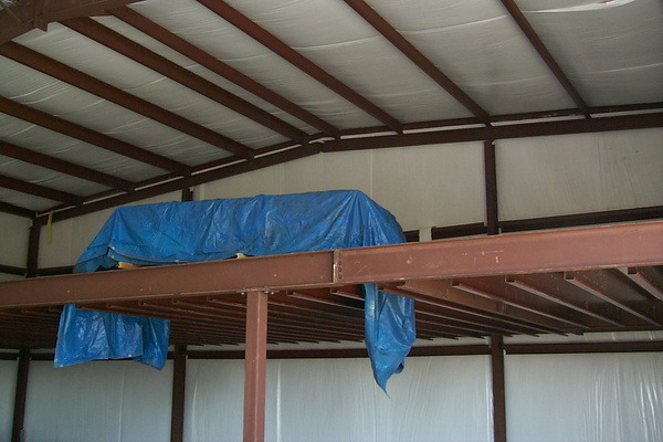 One end of the roof is done