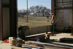 First door being installed