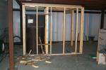 Framing in the downstairs bathroom