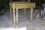 After many calculations, the first order of business was to construct the landing. Yes, it has 5 legs.....
