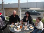 Steve Stanich, Sally and Deanna find the food just to their liking.