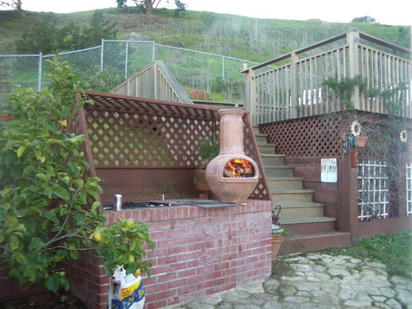 Just firing up the old fashioned outdoor heater.