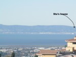 Here we are looking from Ken's house across the SF Bay to my place