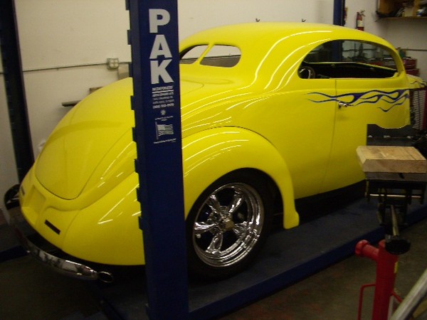 One of the other cars in the shop that is almost finished.