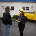 Think Cindy is saying "keep your hands in you jacket, John!" I know what you just did. :^)