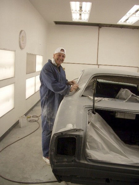 Here is Mark Marx at work. Service with a smile!