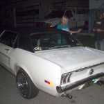 Caitlin's new pal is ok even if he does own a 68 Mustang! :^)