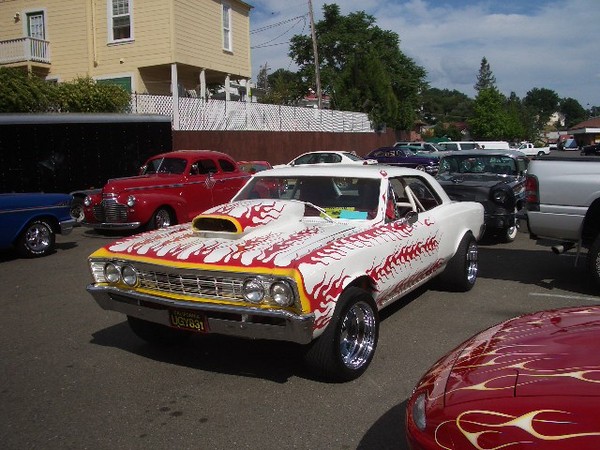 I am a Chevelle see me roar! Hey do there flames look like my vertibrae to you?