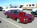 Pat Neil's Camaro. Powered by a 514" Ford. 8.63 @ 158.8 so far. One fast door car.