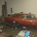 Joe installs the new brakes on the Charger