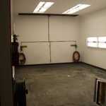 An empty paint booth is ready for the roadrunner