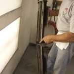 Here Mark shows us where he welded up the front valance.
