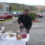 Craig gets his morning java fix.