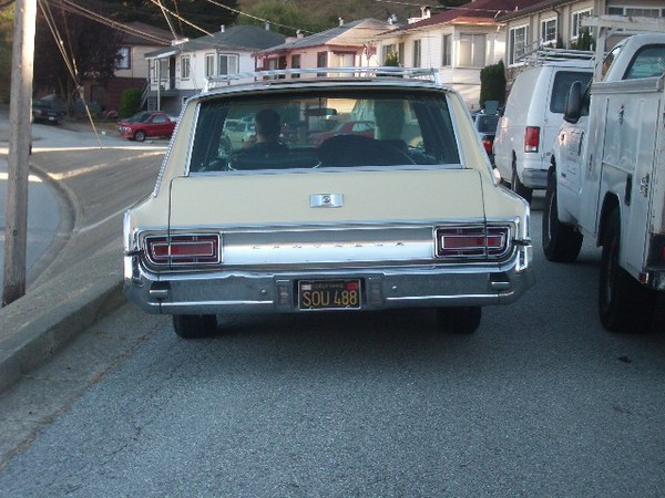Our street is just wide enough for this monster wagon.