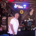 Stu is ready to serve them drinks!
