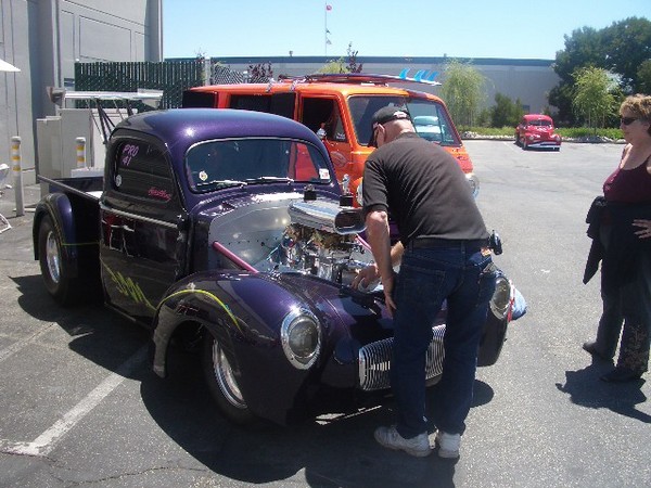 Larry waxes up the Willys.