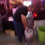 Tim mixes up another batch of frozen drinks.