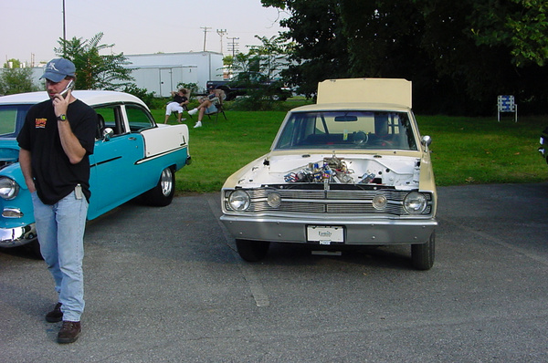 Mr. Bill Reilly of Big Block Dart Fame next to the dart at Ray Barton's open day SEPTEMBER 11th
