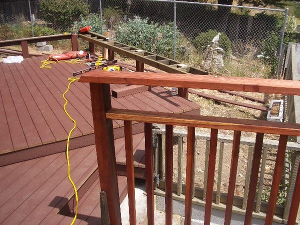 July 30th, 2006 The new railings are up and stained!