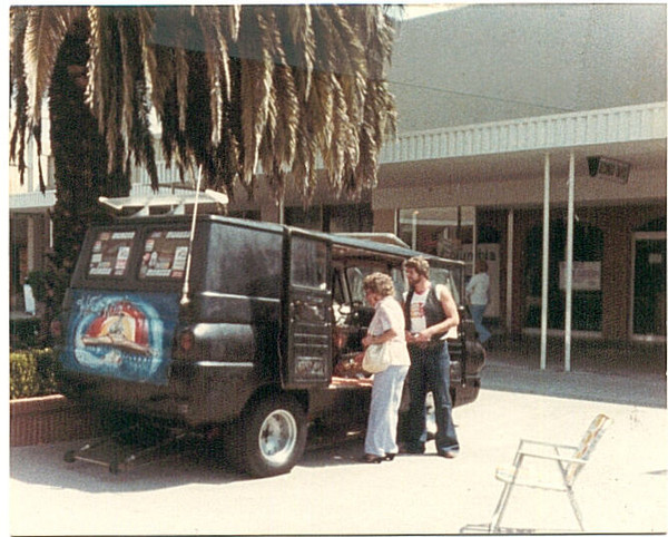 My first car show in 1983. I was 22 and showing off the van to my mother.