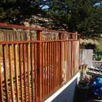 A little more stain and the fence will be all set.