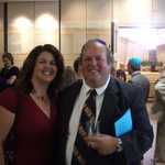 Sally Harmon and Steven Ehrlich pose for a shot at Karen Gruschka's Bat Mitzvah