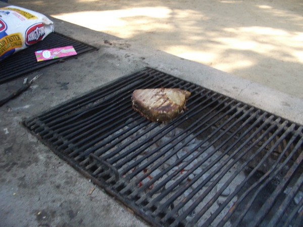 Mopar Alley's annual picnic for 2006 and it's mystery meat for breakfest.