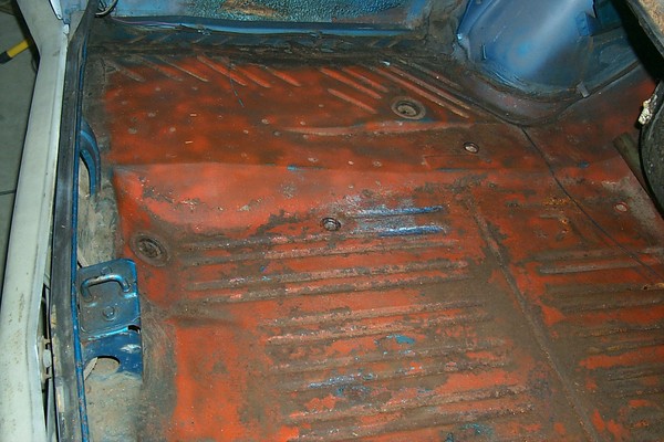 Original trunk floor. (painted orange long before I acquired the car)