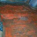 Original trunk floor. (painted orange long before I acquired the car)