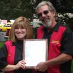 John Scafire (The president of the GGSMU) poses with Cindy.